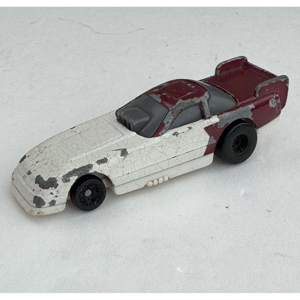 Hot Wheels 1999 McDonalds Happy Meal‎ Funny Car Dragster White Maroon SV 01